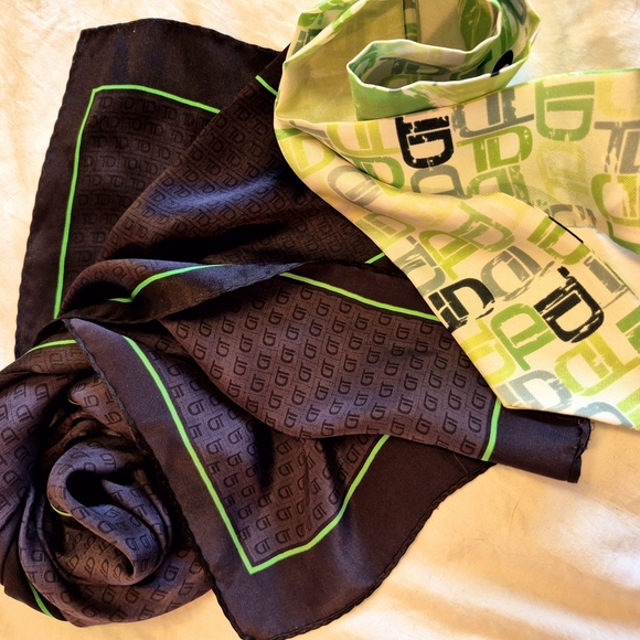 Black and Green Logo Scarves - Picture 2 of 5